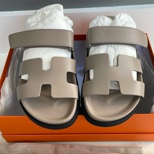 Hermes Chypre Size 38. Color - Beige Mastic.